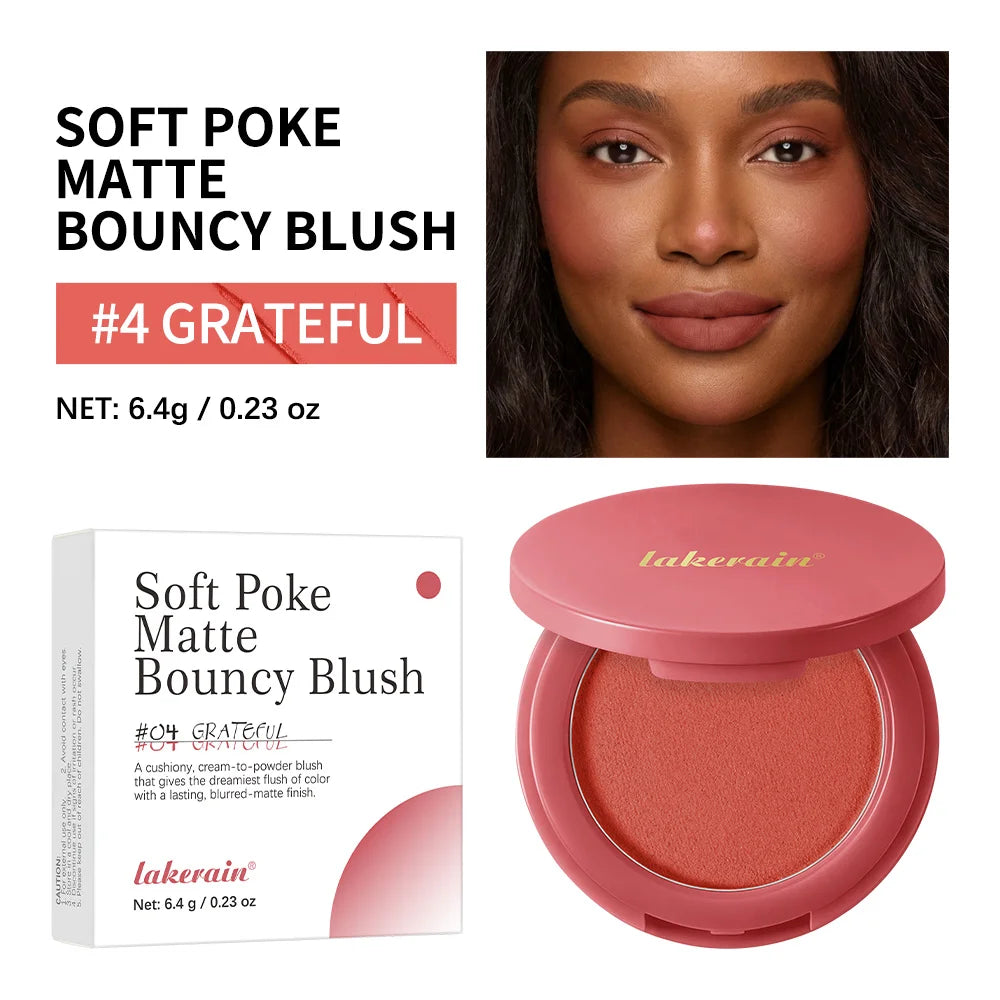 Soft Poke Matte Bouncy Blush Long-lasting Tint Velvety Matte Blush Moisturizer Lightweight Soft Pinch Liquid Blush Airy Cosmetic