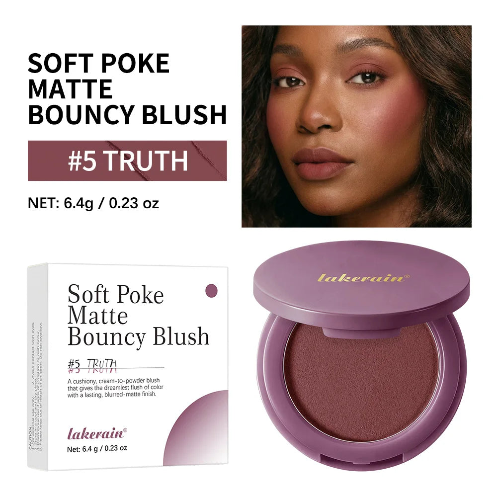 Soft Poke Matte Bouncy Blush Long-lasting Tint Velvety Matte Blush Moisturizer Lightweight Soft Pinch Liquid Blush Airy Cosmetic