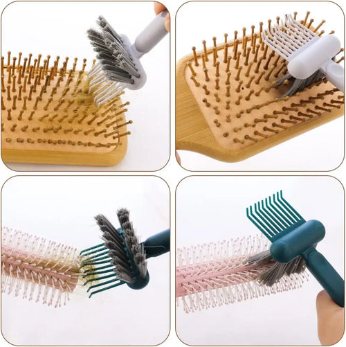 1/2 Pcs Hair Brush Cleaning Tool 2-In-1 Comb Cleaning Brush Comb Cleaner Brush Mini Remover Removing Dust Cleaning Supplies